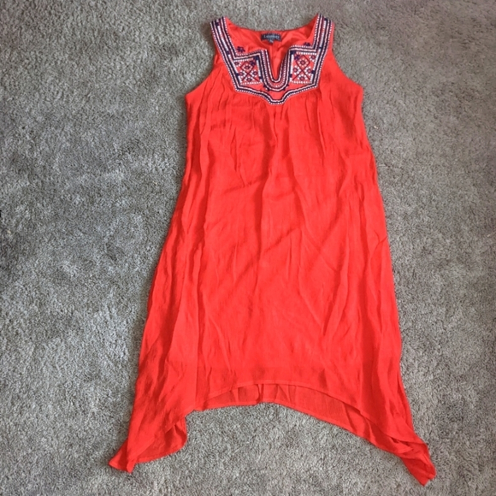 Luxology Women's Linen Tank Top Flowy Dress